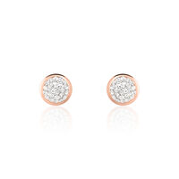 Damen Ohrstecker Roségold 375 Kristall Edmee