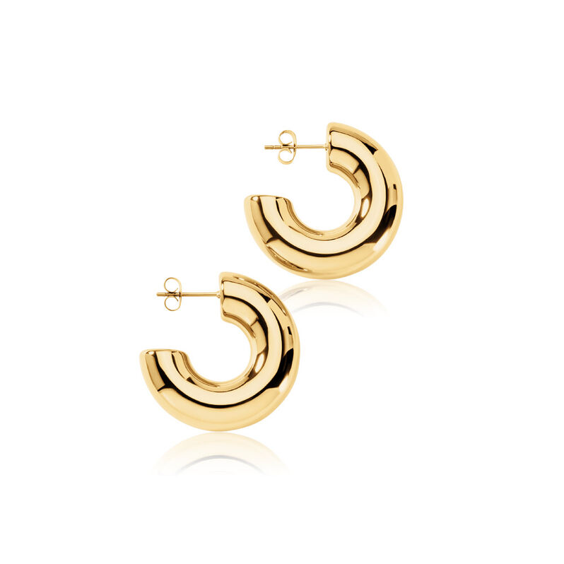 Damen Creolen Edelstahl vergoldet Serenity 8,60mm - Creolen Damen | OROVIVO