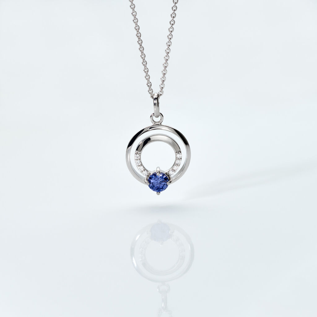 JOLA Damen Collier Silber 925 Zirkonia Wei&szlig; Kreis