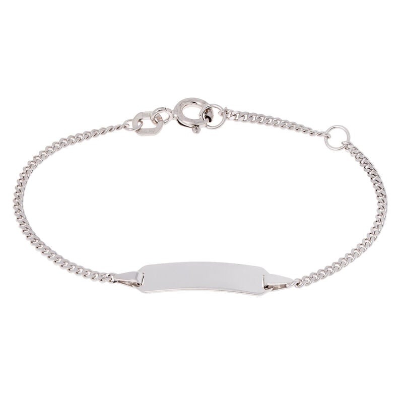 PANZER S ID Kinder ID Armband Silber 925 Rechteckig - Armb&auml;nder mit Gravur Kinder | OROVIVO