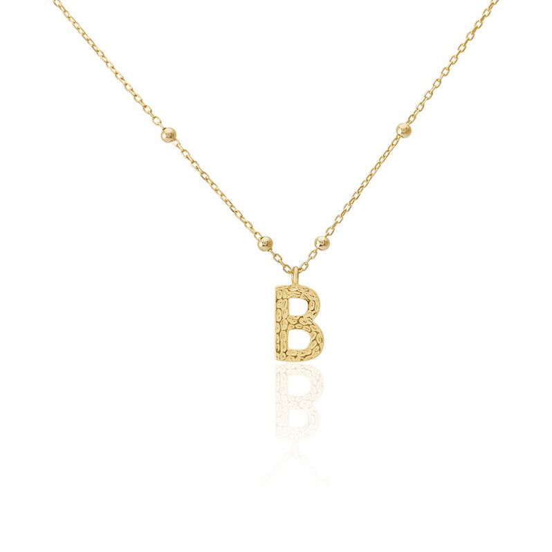 Collier Plaqué Or Jaune Lettra - Spannringe Damen | OROVIVO