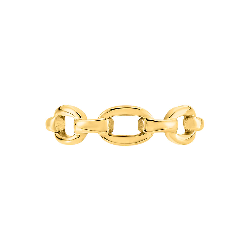Damen Ring Edelstahl vergoldet Ohne Stein Kettenglieder Lottie  - Ringe Damen | OROVIVO