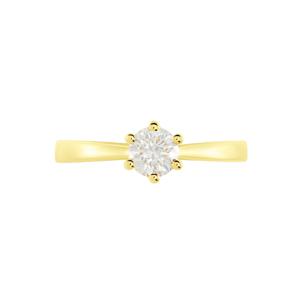 Monopoli Damen Ring Gold 750 (18 Karat) Diamant Wei&szlig; 0,52 ct