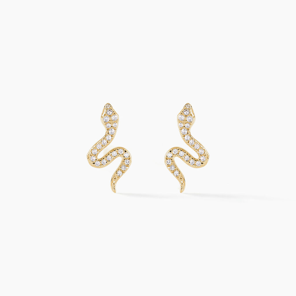 Boucles D'oreilles Or Jaune Dorilis Serpent - Spannringe Damen | OROVIVO