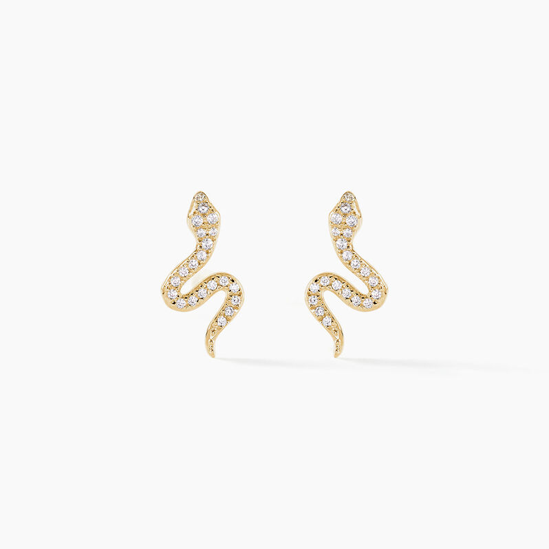 Boucles D'oreilles Or Jaune Dorilis Serpent - Spannringe Damen | OROVIVO