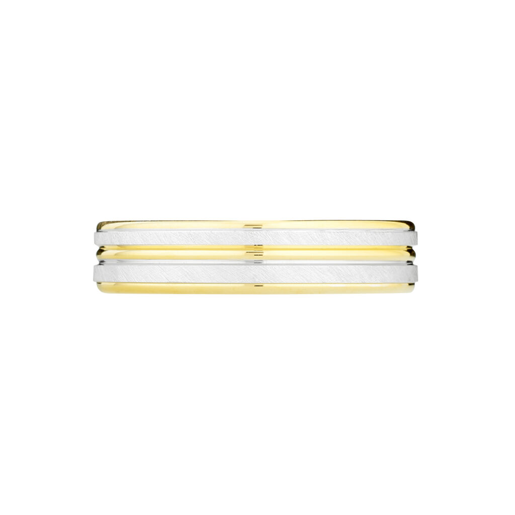 Alliance Givree Ruban Plat Or Bicolore - Spannringe Unisex | OROVIVO