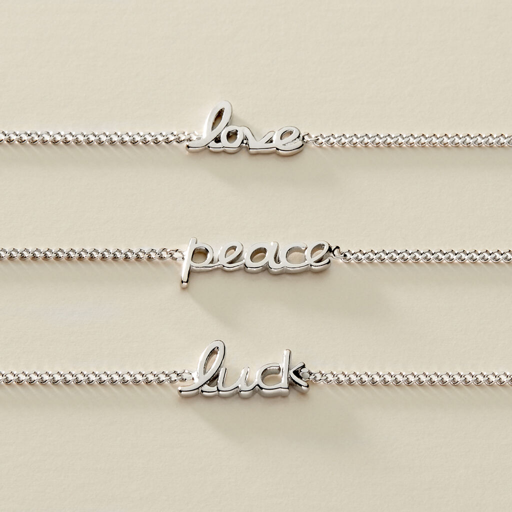 Damenarmband Silber 925 rhodiniert Peace - Armbänder Damen | OROVIVO