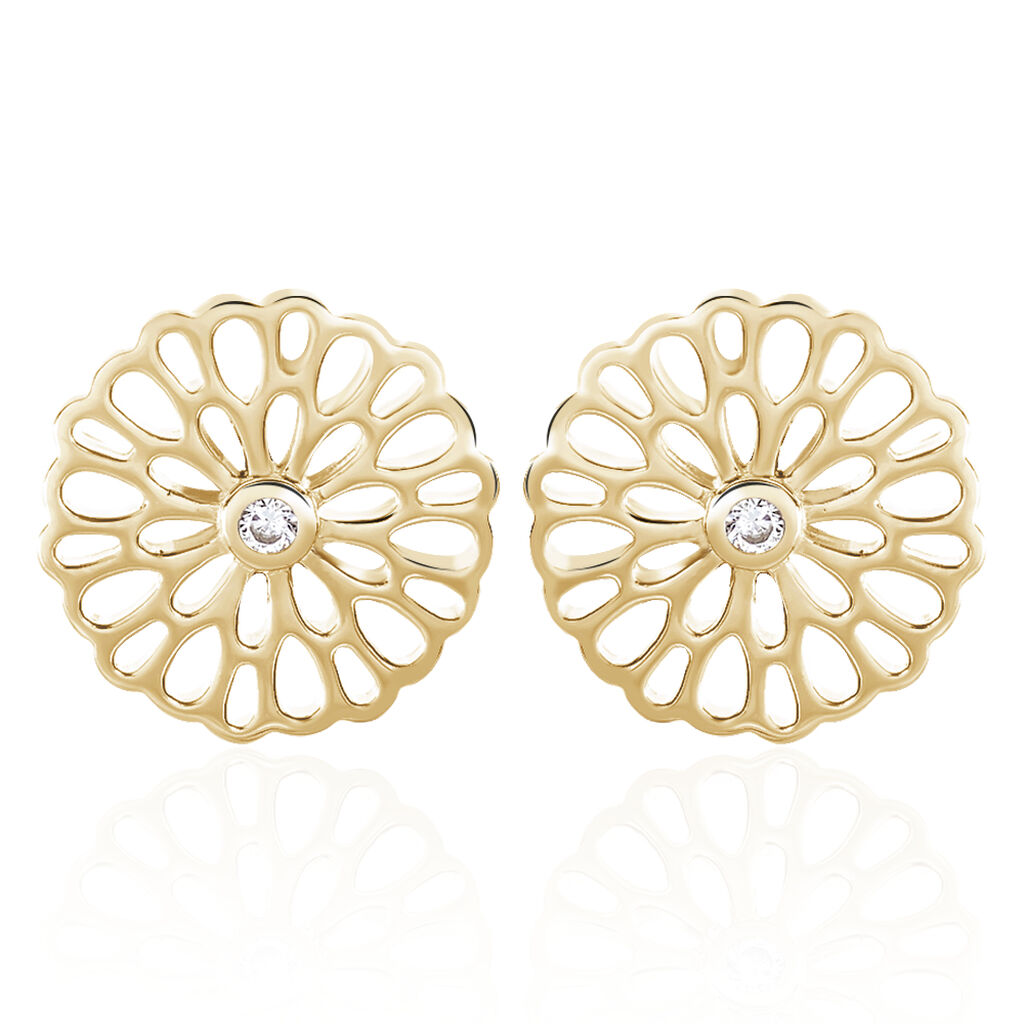 Boucles D'oreilles Plaque Or Anicet Puce - Spannringe Damen | OROVIVO