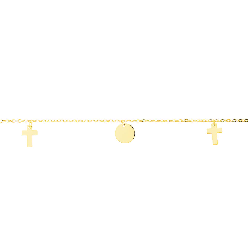 Damen Charmarmband Gold 375 Kreuz - Charmarmbänder Damen | OROVIVO
