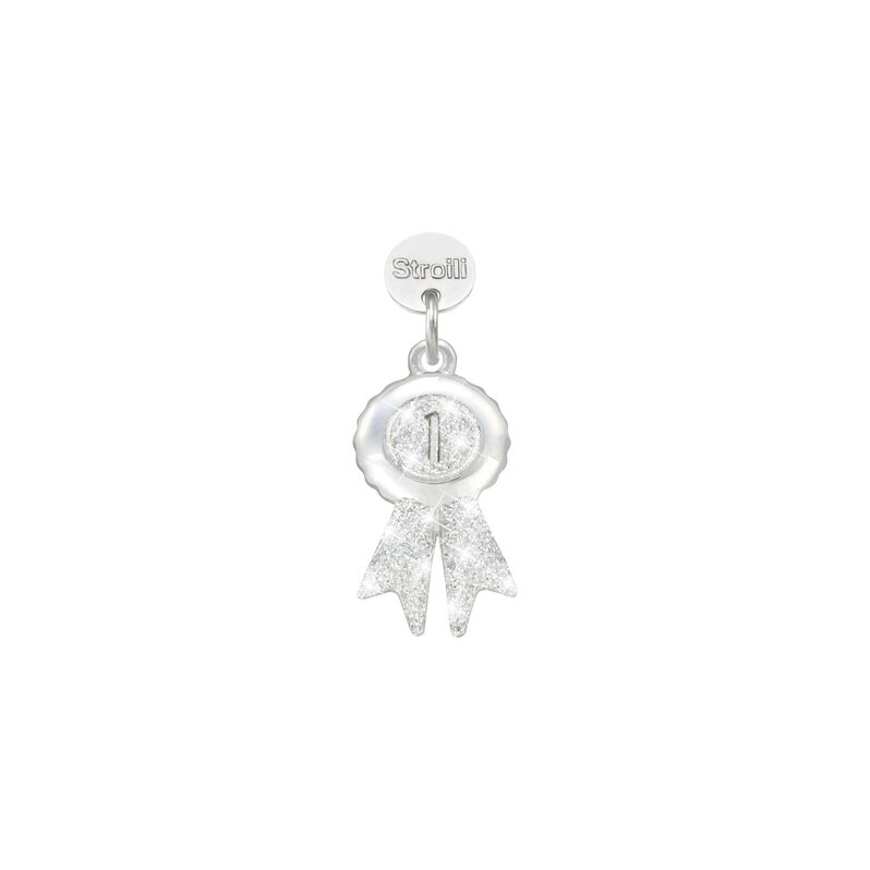 Charm in argento rodiato e glitter - Spannringe Damen | OROVIVO