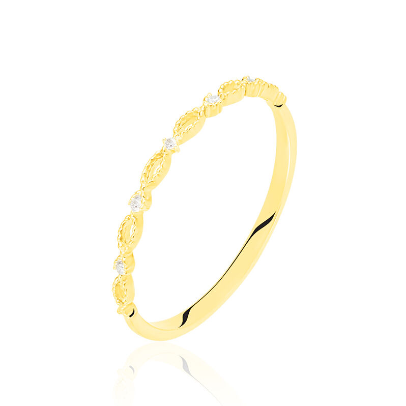 Bague Imagine Or Jaune Diamant - Spannringe Damen | OROVIVO