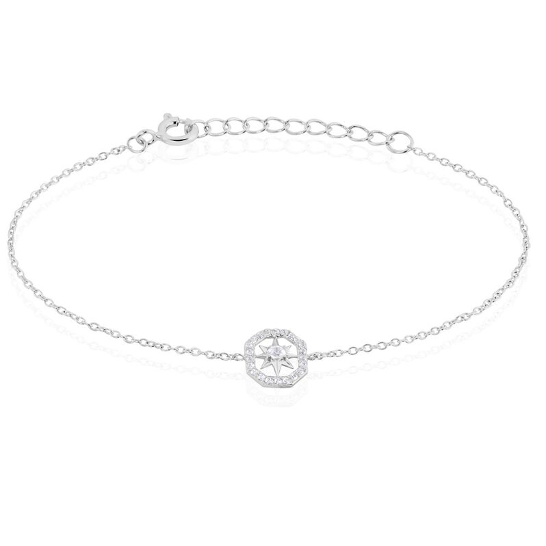 Bracelet Ray Argent Rhodié Oxyde De Zirconium - Spannringe Damen | OROVIVO