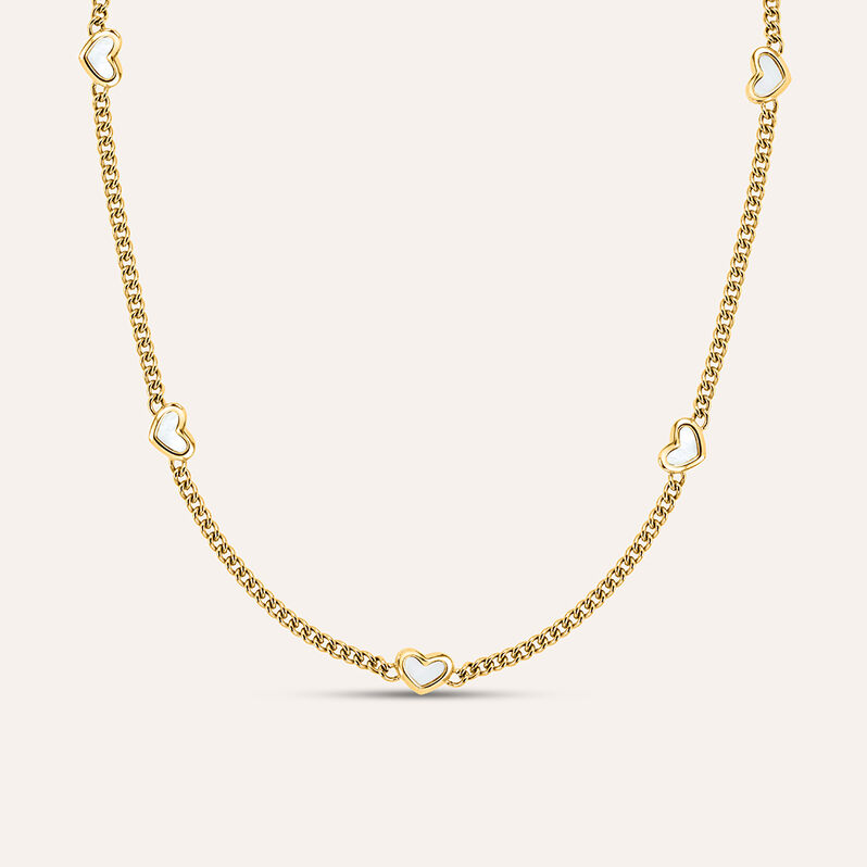 Collana Radiance Acciaio Dorato Madreperla - Spannringe Damen | OROVIVO