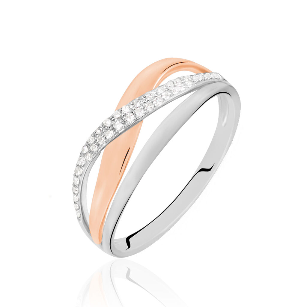 Bague Nene Or Bicolore Diamant - Spannringe Damen | OROVIVO