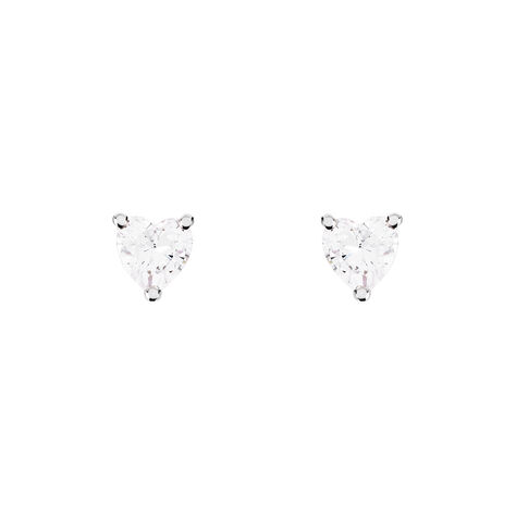 Damen Ohrstecker Silber 925 Zirkonia Herz 4mm - Ohrstecker Damen | OROVIVO