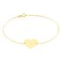 Valeria Gravur Damen Armband Gold 375 (9 Karat) Herz B 0,2 mm
