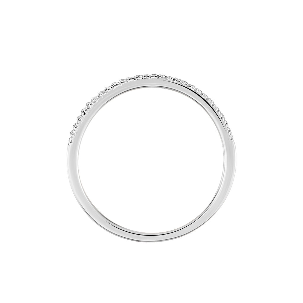 Bague Or Weiss Margette Forme Doubles Cercles Effet Diamante - Spannringe Damen | OROVIVO