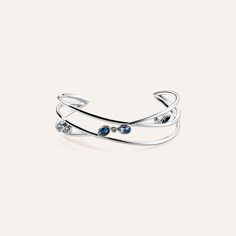 Bangle Violet Ottone Cristallo - Spannringe Damen | OROVIVO