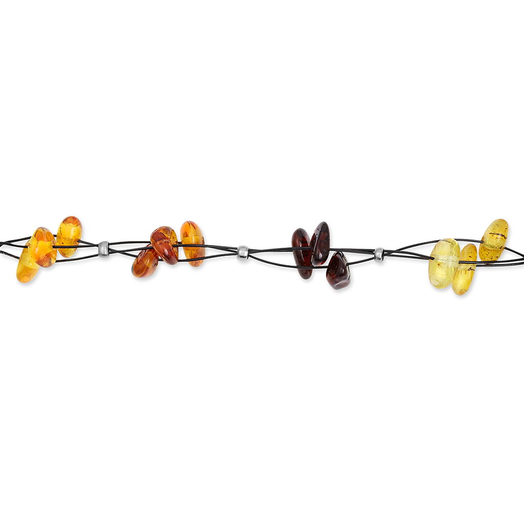Bracelet Argent Et Ambre Multicolore - Spannringe Damen | OROVIVO