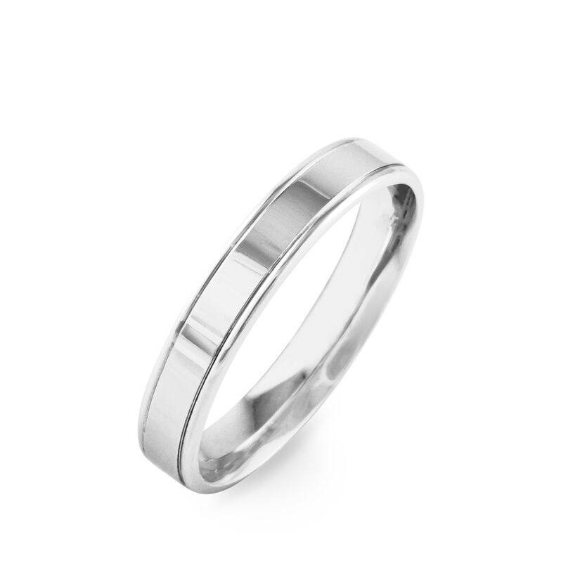 Alliance Beatrice Ruban Plat Or Blanc - Spannringe Familie | OROVIVO