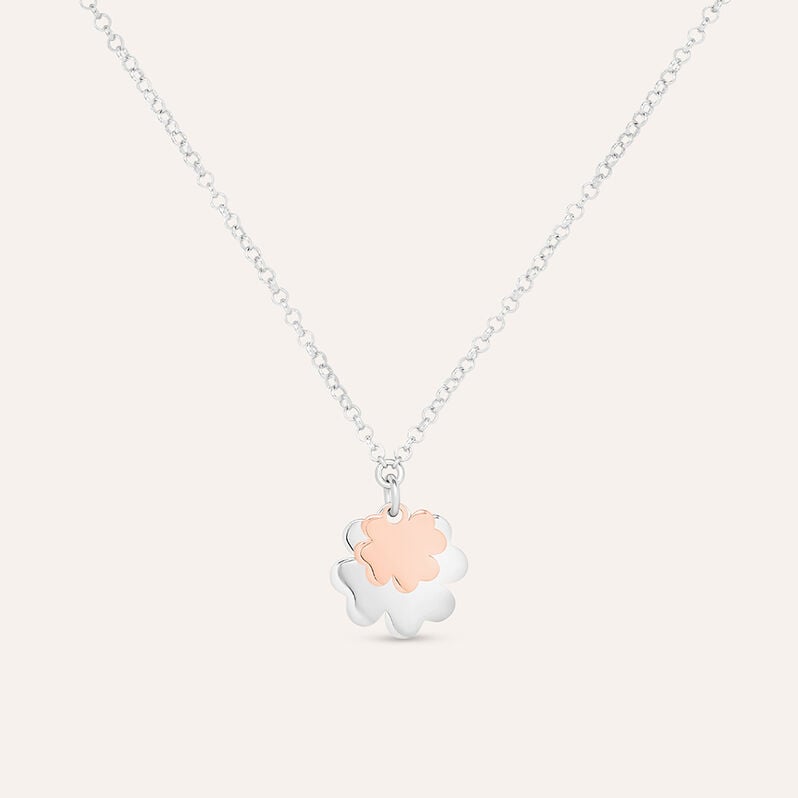 Collana Silver Collection Argento Bicolore Bianco / Rosa - Spannringe Damen | OROVIVO