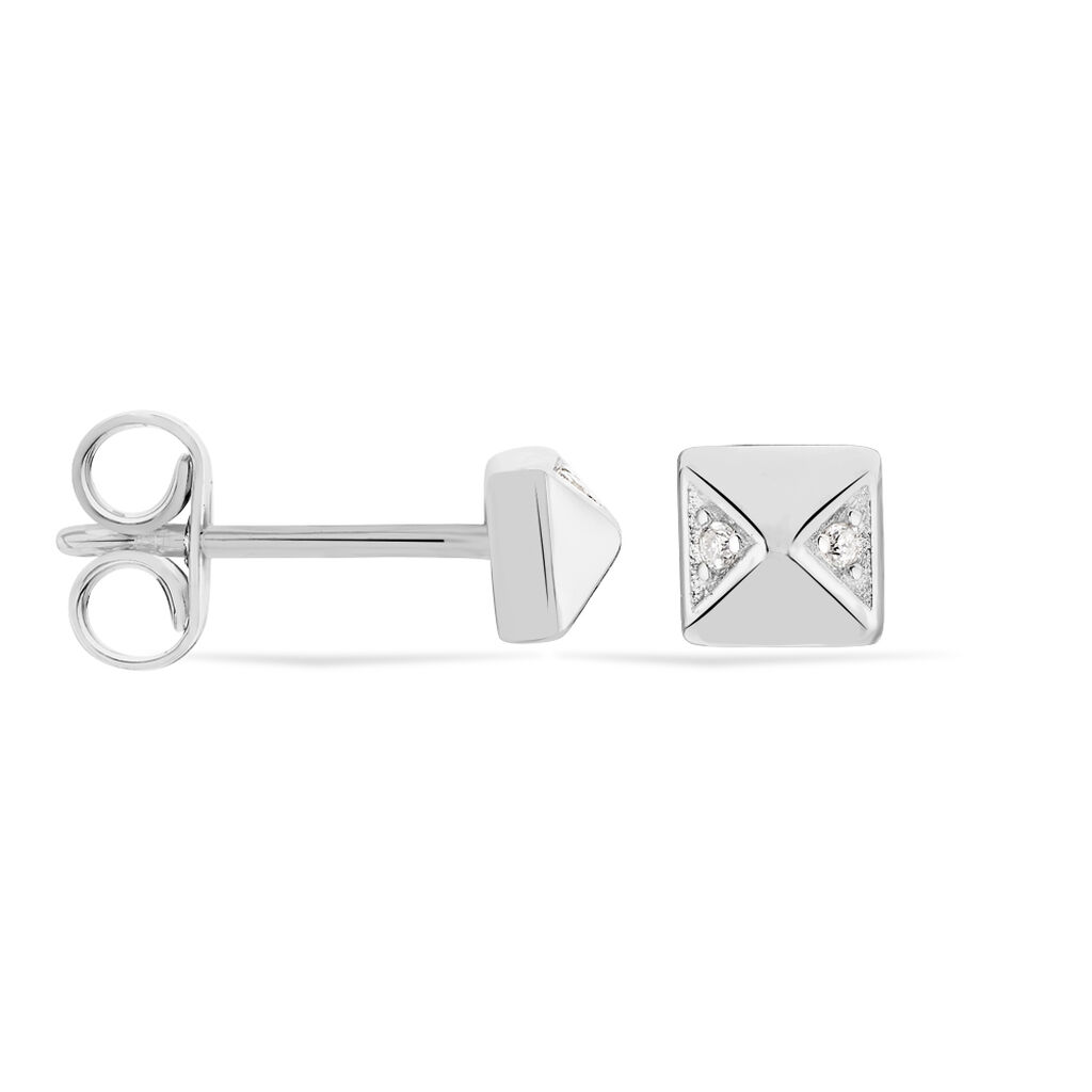 Damen Ohrstecker Silber 925 Diamant 0,02ct Nagel Bette  - Ohrstecker Damen | OROVIVO