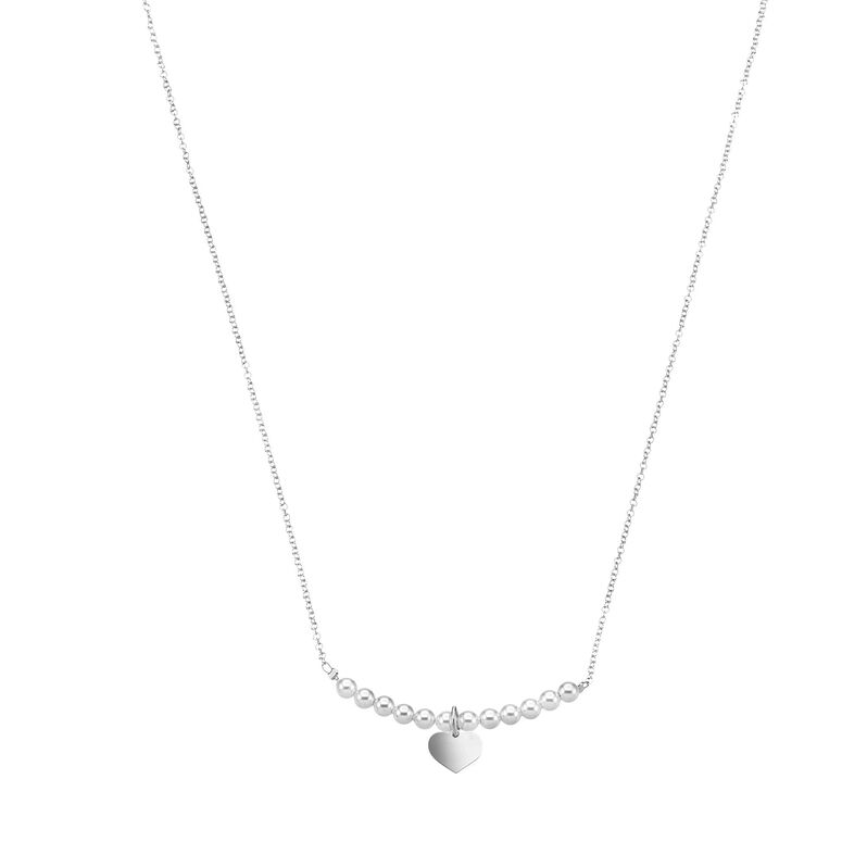 Girocollo cuore in argento 925 e perle - Spannringe Damen | OROVIVO