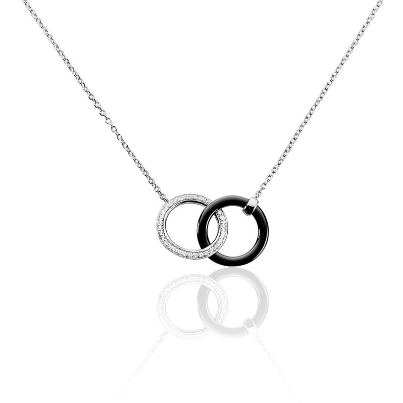 Collier You&me Argent  Et Ceramique - Spannringe Damen | OROVIVO