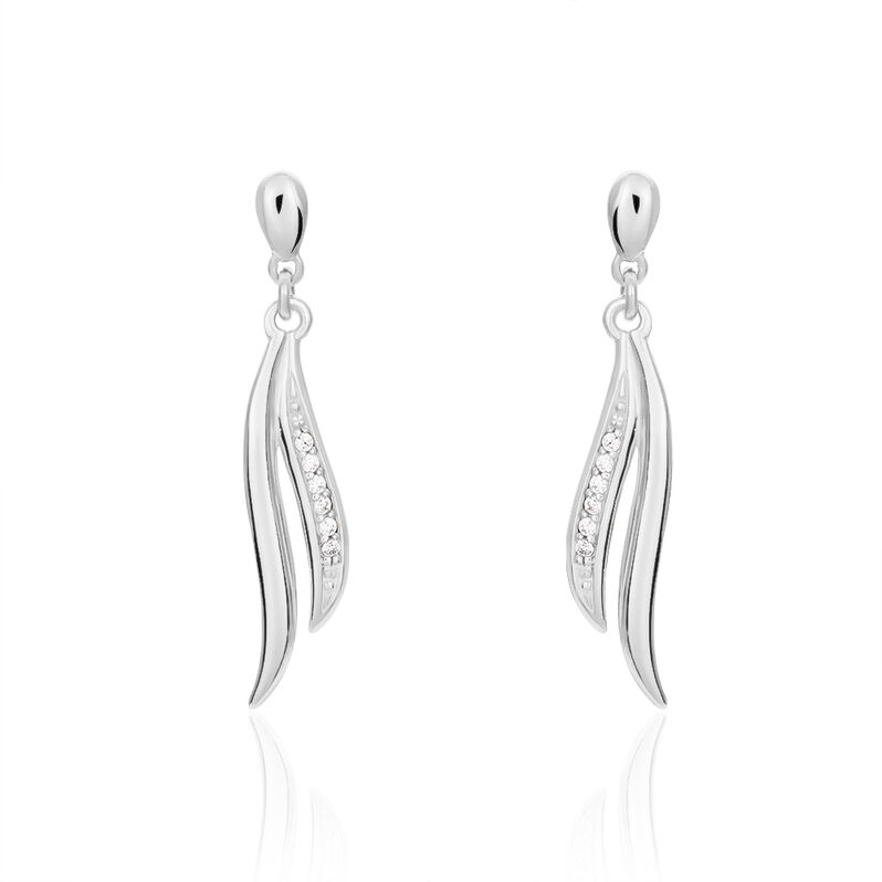 Damen Ohrstecker Lang Silber 925 Zirkonia - Ohrringe mit Stein Damen | OROVIVO
