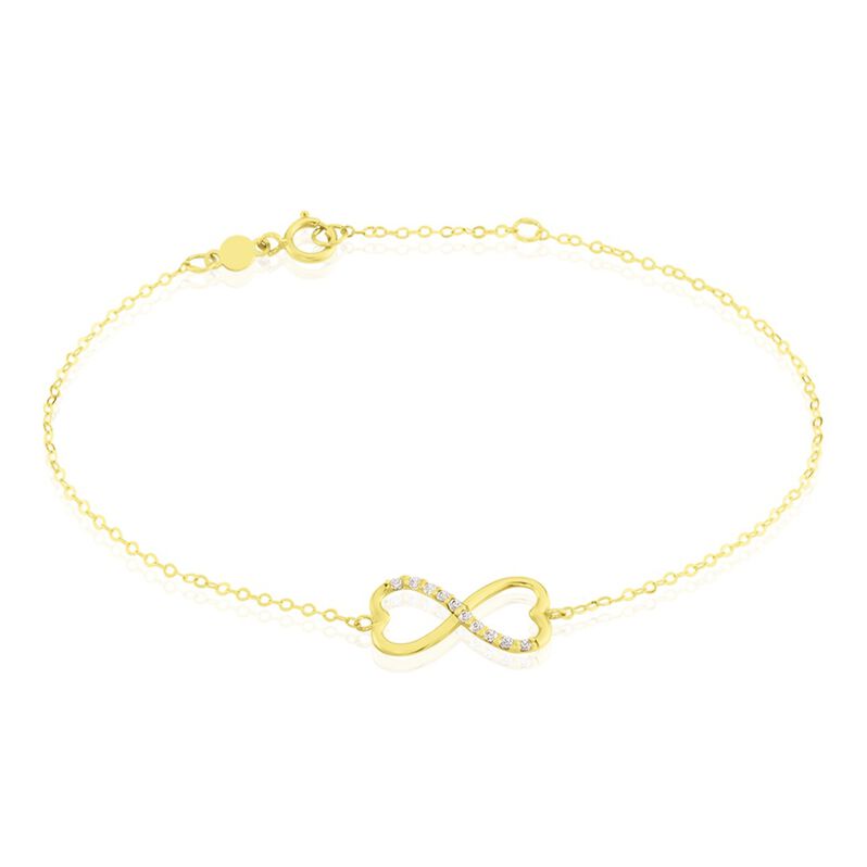 Bracelet Or Jaune Ilyas Oxyde De Zirconium - Spannringe Damen | OROVIVO