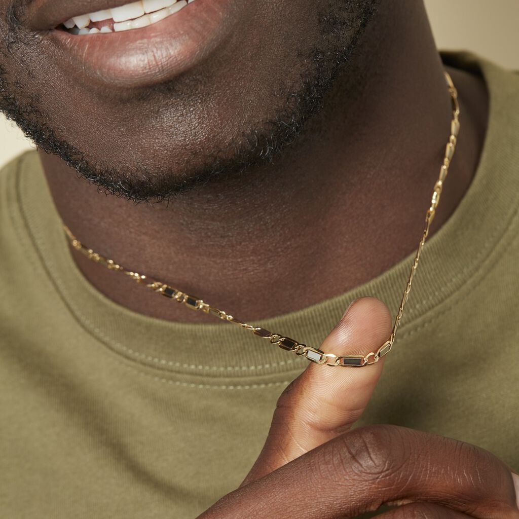 Collier Danae Plaquette Or Bicolore - Spannringe Herren | OROVIVO