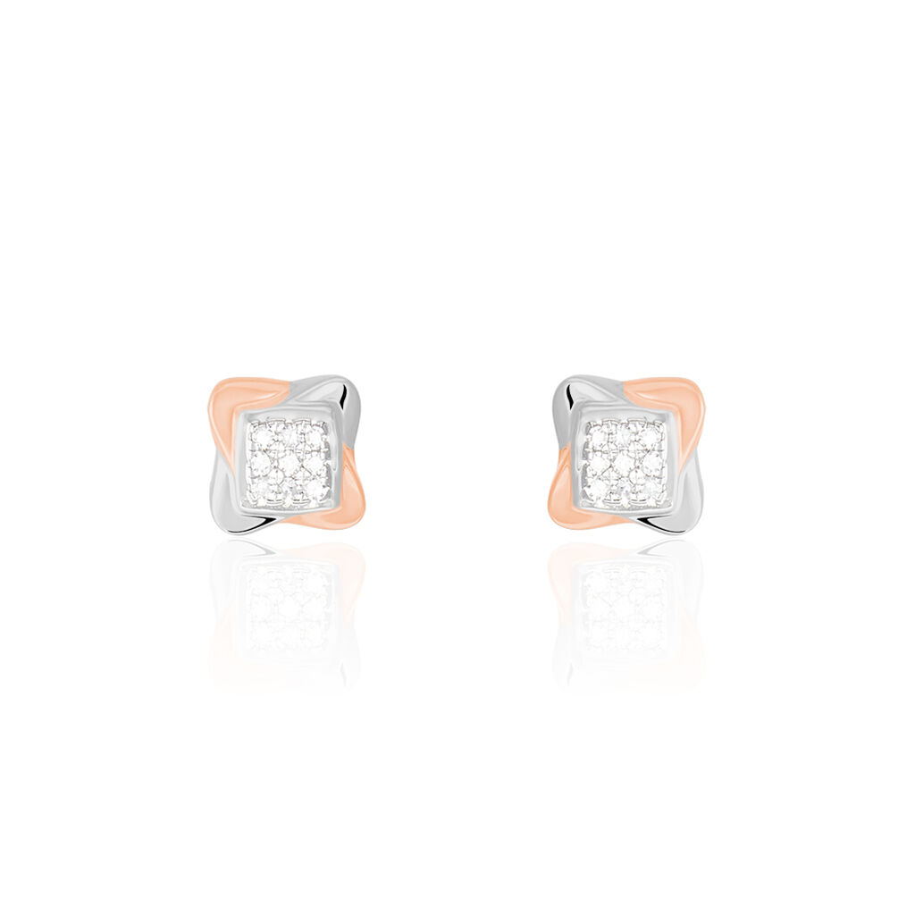 Boucles D'oreilles Or Bicolore Andrese - Spannringe Damen | OROVIVO