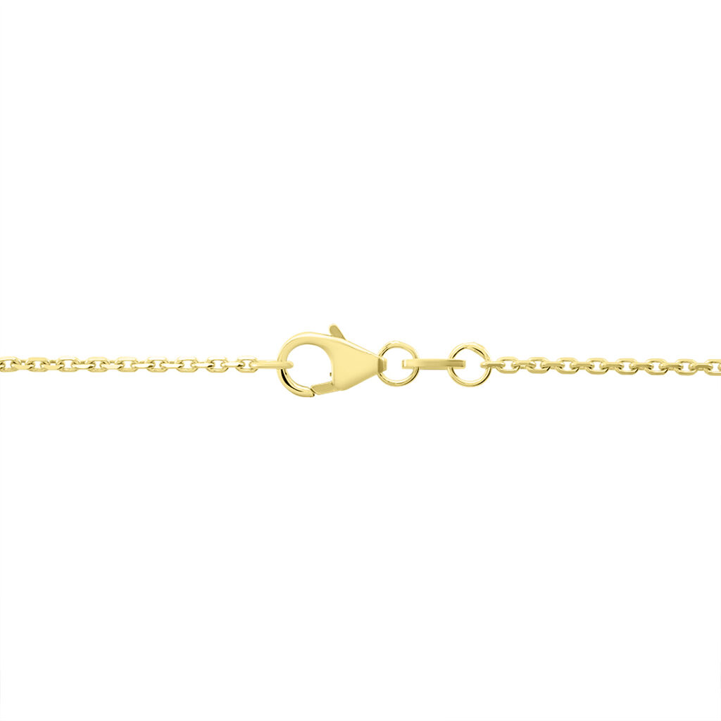 Damen Ankerkette Gold 375 Diamantiert  - Halsketten Damen | OROVIVO