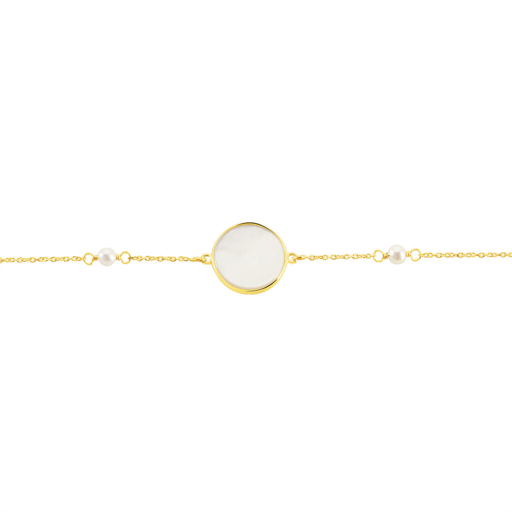 Damenarmband Gold 375 Perlmutt  - Armbänder mit Anhänger Damen | OROVIVO