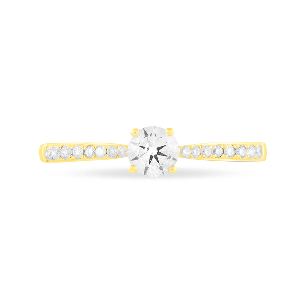 Bague Solitaire Hemera Or Jaune Diamant - Spannringe Damen | OROVIVO