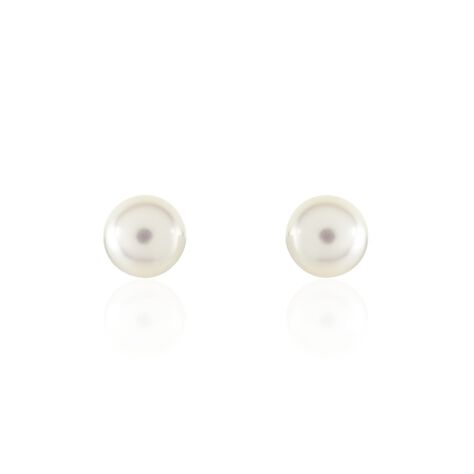 Damen Perlenohrringe Silber 925 Zuchtperlen 7-8mm - Ohrstecker Damen | OROVIVO