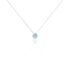 EGA Damen Collier Wei&szlig;gold 375 (9 Karat) Topas Blau 0,920 ct Kreis