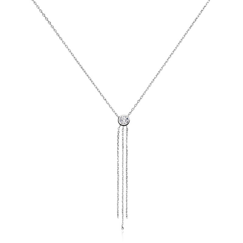 Collier Najett Argent Blanc Oxyde De Zirconium - Spannringe Damen | OROVIVO