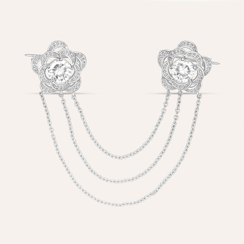 Spilla Silver Elegance Argento Rodiato Cubic Zirconia - Spannringe Damen | OROVIVO
