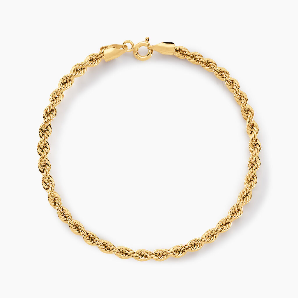 Bracelet Jerry Or Jaune Maille Corde - Spannringe Damen | OROVIVO