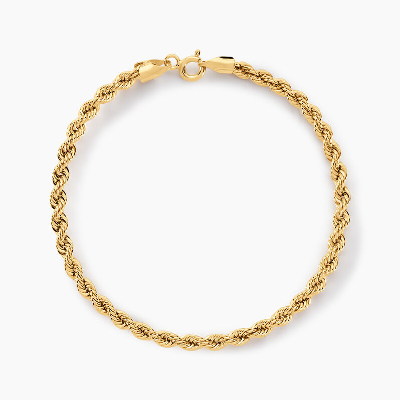 Bracelet Jerry Or Jaune Maille Corde - Spannringe Damen | OROVIVO