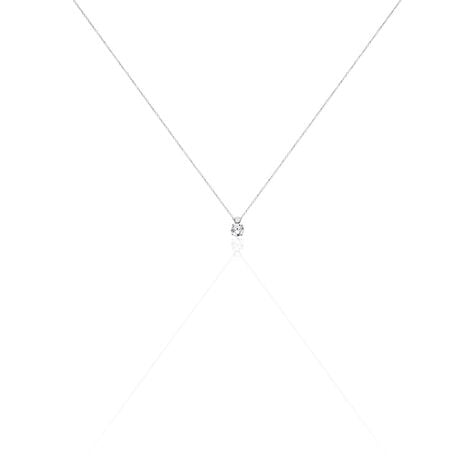 KRAPPE 4 Damen Collier Weißgold 375 (9 Karat) Zirkonia Weiß 0,48 ct Kreis - Halsketten Damen | OROVIVO