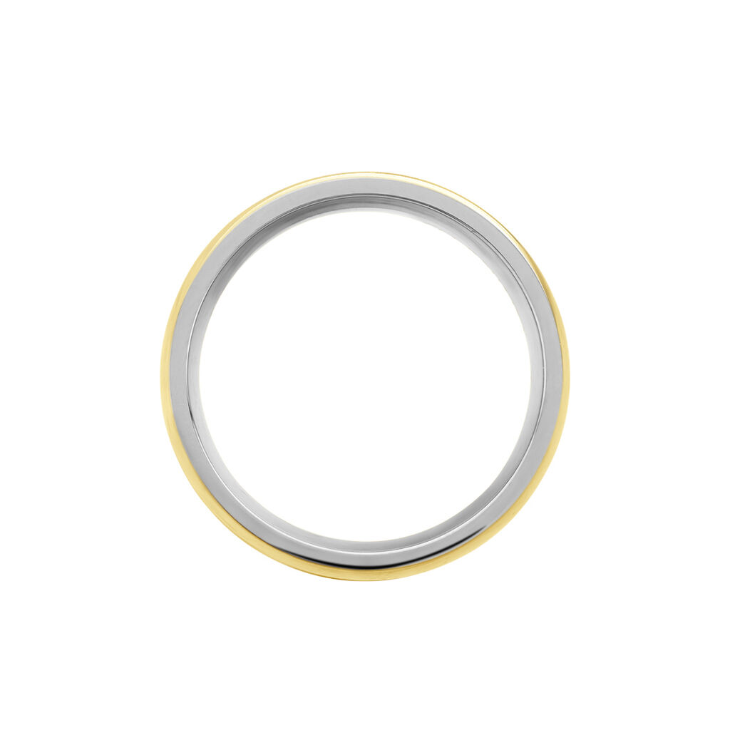 Damen Ring Titan Bicolor Gelb/Silber Ohne Stein 6,00mm  - Ringe Damen | OROVIVO