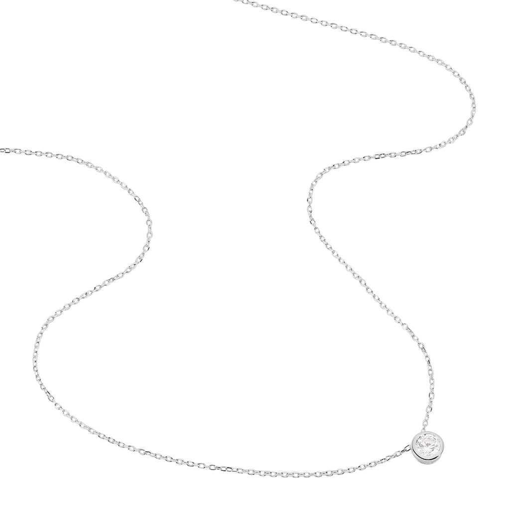 Damen Halskette Weißgold 375 Zirkonia - Ketten mit Anhänger Damen | OROVIVO