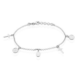 Damen Bettelarmband Silber 925 Kreuz Maria Engel - Armbänder Damen | OROVIVO
