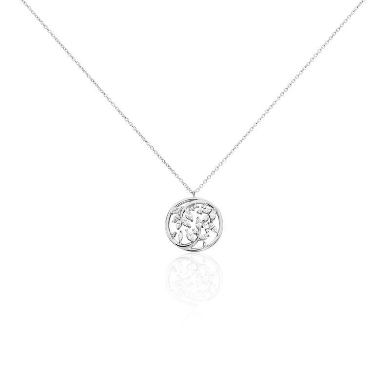Collier Monico Argent Rhodié Oxyde De Zirconium - Spannringe Damen | OROVIVO