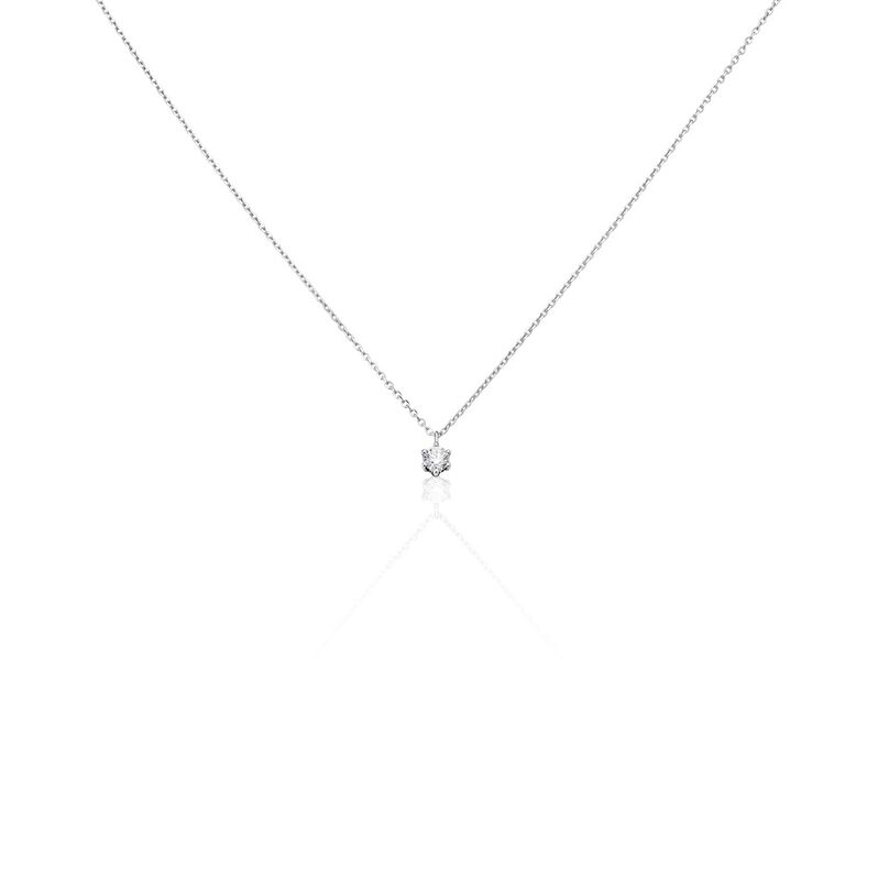 Monopoli Damen Collier Wei&szlig;gold 750 (18 Karat) Diamant Wei&szlig; 0,26 ct - Halsketten Damen | OROVIVO