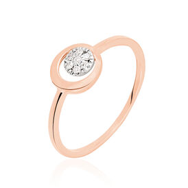 Damenring Roségold 585 Diamanten 0,05ct - Ringe mit Edelsteinen Damen | OROVIVO