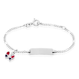 Kinder ID Armband Silber 925 Schmetterling Lila - ID-Armbänder Kinder | OROVIVO