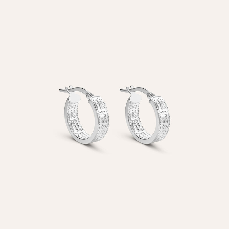Orecchini A Cerchio Toujours Oro Bianco - Spannringe Damen | OROVIVO